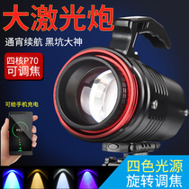 Night fishing light Laser gun fishing light Ultra-bright high-power xenon lamp strong light zoom wild fishing black pit platform fishing blue light