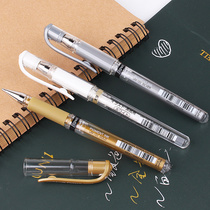 Japan Mitsubishi gel pen UMN-153 super thick 1 0MM water pen gold silver white high light pen white pen