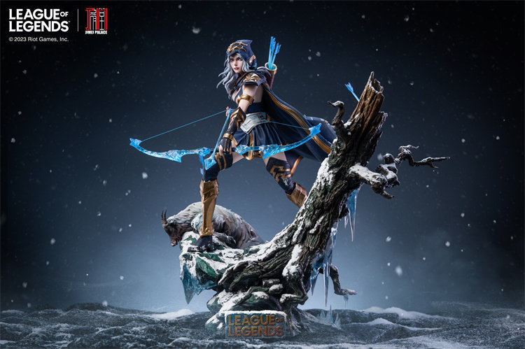 JIMEI Palace LOL Ashe Resin Model Painted In Stock Statue H33cm