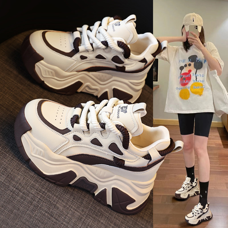 Женская обувь daddy shoes с внутренней отделкой; коллекция 2025 года; сезон осень-зима; новый стиль; бархатная кожаная обувь; легкая повседневная спортивная обувь с мягкой подошвой на толстой подошве