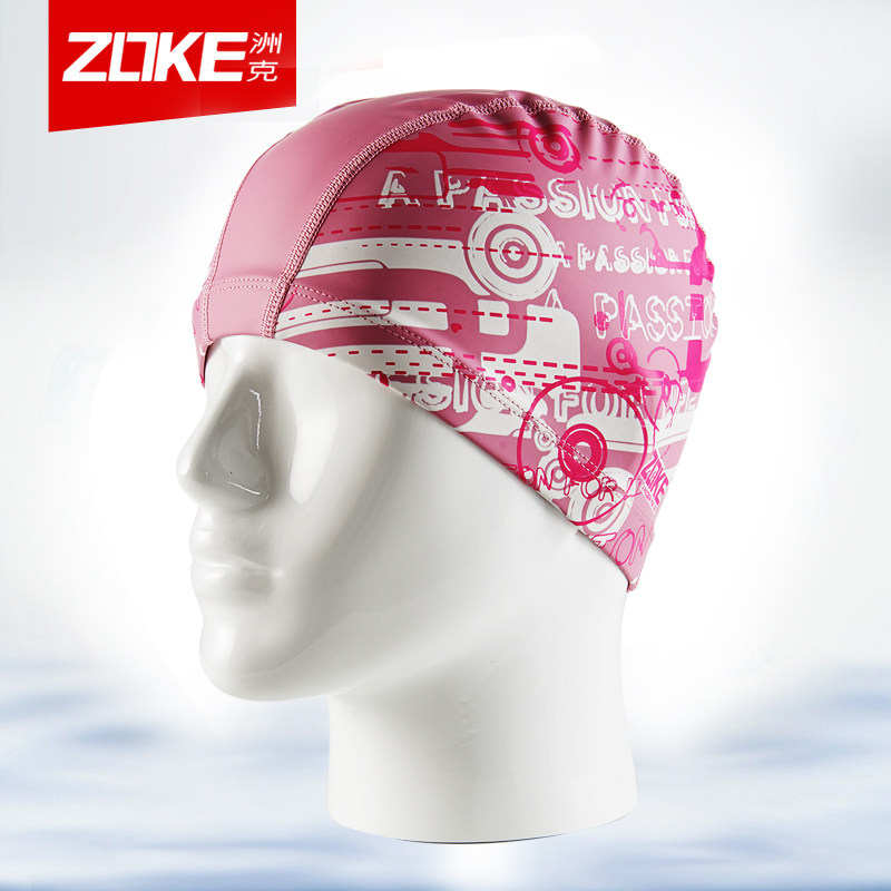 Zhouke's new variety of fashionable Lycra silicone PU swimming cap ZOKE men and women long hair comfortable waterproof swimming cap