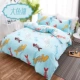 Quilt mảnh vải bông 1,5m đôi bầu trời 200x230 mùa xuân phim hoạt hình màu xanh đơn bông chăn - Quilt Covers