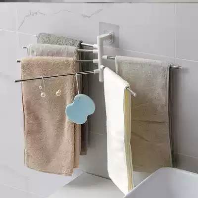 Dormitory towel rack dormitory artifact rotatable towel rack Rod non-perforated washcloth hanger hanging bedside students