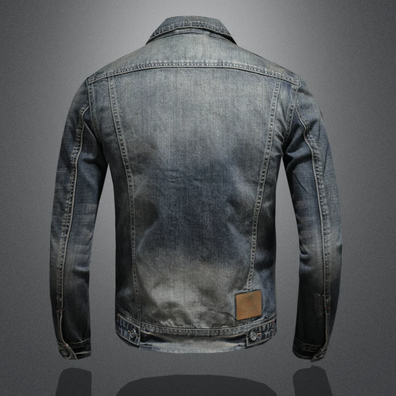 Классическая джинсовая куртка в ретро-стиле, европейский стиль