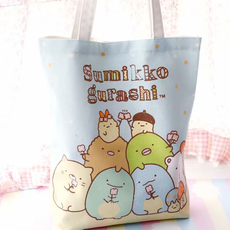 Cartoon Merlot Dễ thương Cartoon Canvas Túi xách nhỏ Ăn trưa Bữa trưa Hộp Túi ăn trưa Bình thường Mẹ - Hộp cơm điện sưởi ấm hộp nấu cơm mini