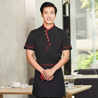 Черный фартук, короткий рукав