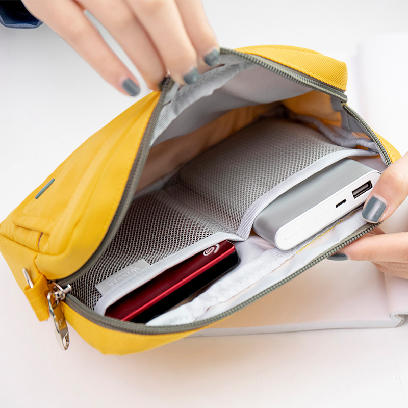 Digital storage bag mobile phone mobile charging data cable storage portable travel storage bag charger earphone finishing bag