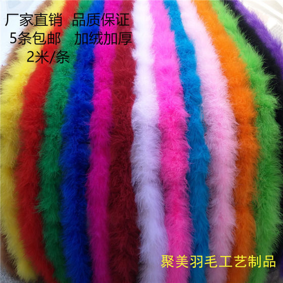 DIY full velvet thickened turkey feather strip ostrich wool strip wedding festival decoration stage fur clothing accessories