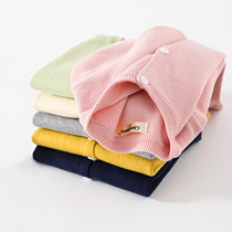 2022 Spring Autumn Dress New Baby Boy Girl Children Childrens Pure Cotton Pure Color Cardio-hoodie Sweatshirt