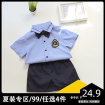 Seconds do not return do not change childrens suit 2021 new boys summer big childrens clothing short sleeve shirt summer