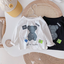 2022 spring new boy girl girl T-shirt cartoon little bear foreign air baby blouse with children long sleeve undershirt