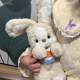 Hong Kong Sc Cute Rabbit Doll Good Night Rabbit Sleeping Companion Puppy Carrot Apron Rabbit Plush Toy Birthday Gift
