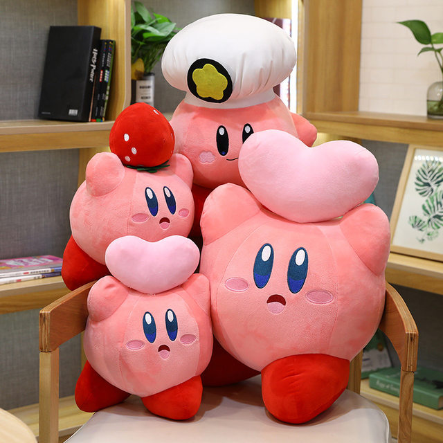 Japanese Sc Kirby Pillow Plush Toy Chef Kirby Stuffed Cartoon Doll Birthday Gift