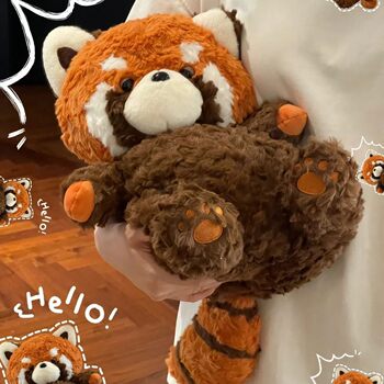 Japanese St Cute Panda Plush Toy Girly Raccoon Doll Stuffed Animal Gift for Girls Birthday Gift for Boys