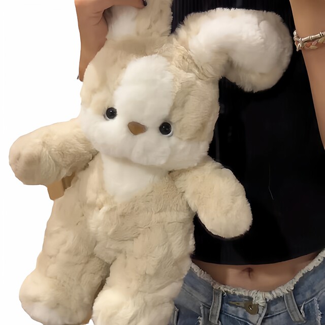 Hong Kong Sc Cute Rabbit Doll Good Night Rabbit Sleeping Companion Puppy Carrot Apron Rabbit Plush Toy Birthday Gift