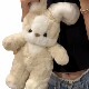 Hong Kong Sc Cute Rabbit Doll Good Night Rabbit Sleeping Companion Puppy Carrot Apron Rabbit Plush Toy Birthday Gift