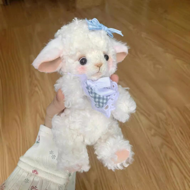 Hong Kong Sc Little Lamb Plush Toy Handmade DIY Kit, Moving Lamb Doll, Birthday Gift for Girls