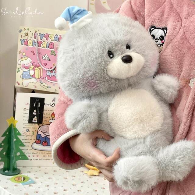 Hong Kong Sc Cute Backpack Sea Lion Plush Toy Seal Stuffed Toy Cartoon Girl Sleeping Pillow Birthday Gift