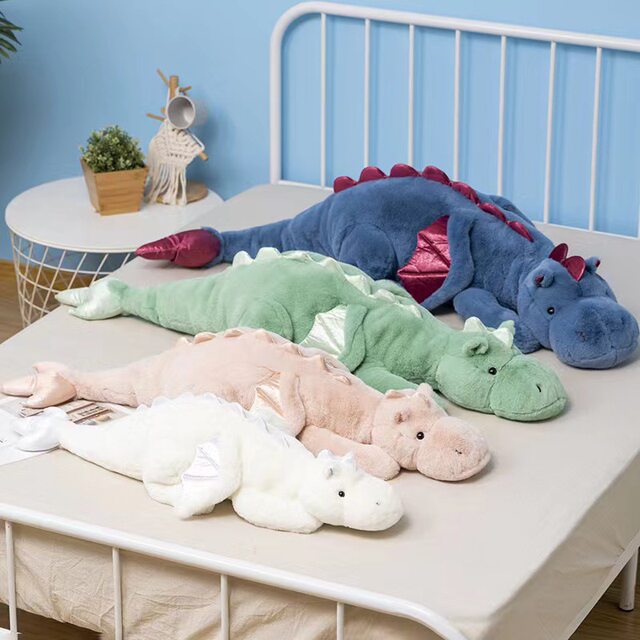 Japanese St Cute Dinosaur Plush Toy Lying Dragon Doll Little Flying Dragon Stuffed Animal Children's Sleeping Pillow for Girls