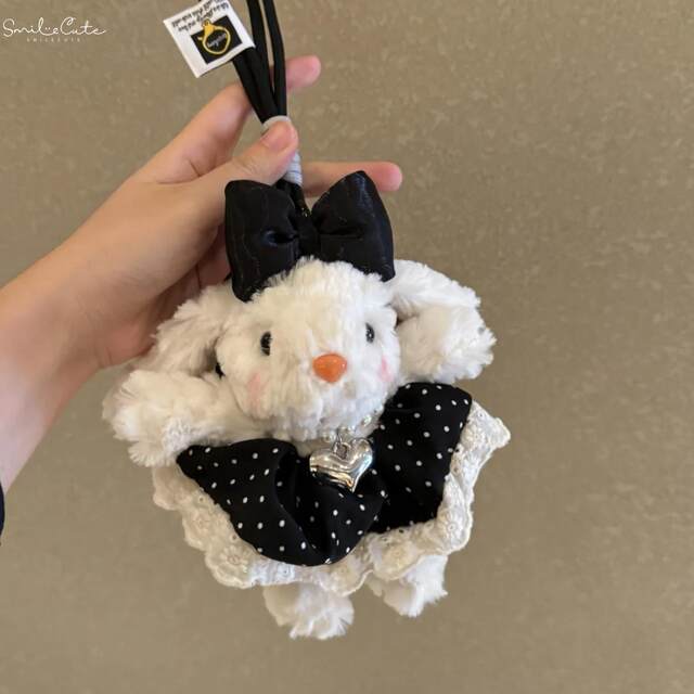 Hong Kong Sc Cute Lop-Eared Rabbit Plush Toy Keychain Bag Pendant Cartoon Gift