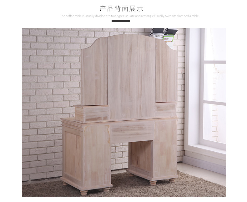 Bàn trang điểm Mỹ bàn 1 phòng ngủ gỗ rắn hiện đại tối giản đa chức năng nữ lưới đỏ in bàn trang điểm / bàn - Bàn bàn học giá rẻ