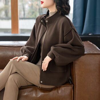 Mom's Spring Coat, Stylish Top, 50-Year-Old Middle-Aged Women's Clothing, Spring and Autumn Style Knitted Cardigan, Loose Large Size Cardigan