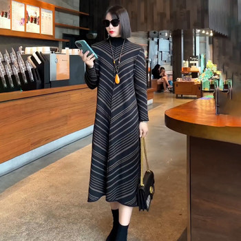 Autumn and Winter Over-The-Knee Stylish Dress for Women, Wool Sweater, Mid-Length Loose Knitwear, Mother's Sweater for Layering