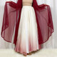 Collection of solid color antique cardigans, white, black, dark green, wine red and brown dance gauze