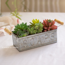 American-style country tin bucket flowerpot grocery seed ball flower bucket balcony courtyard grocery garden decoration storage ornaments