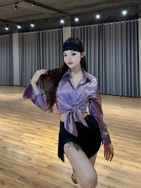 Weijia.D.S Dance Clothing Women's Latin Modern Dance Clothing Unisex Shirt Practice Clothes Performance Clothes Tassel Skirt Weijia.D.S Dance Clothing Women's Latin Modern Dance Clothing Unisex Shirt Practice Clothes Performance Clothes Tassel Skirt