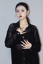 Weijia LOYAL dance clothing Latin dance clothing adult practice clothing professional womens loose mesh top cardigan jacket
