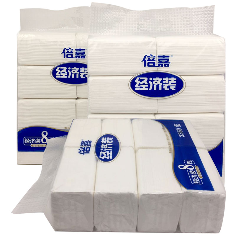 Bei Jia draw paper logs pure products 16 bags of family baby paper towels toilet paper sanitary towel napkins box