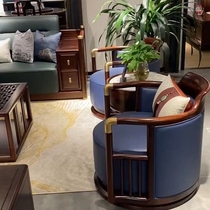 New Chinese style ebony solid wood sofa leisure chair combination light luxury modern home sofa living room simple furniture