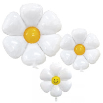 Popular ins Wind big medium and small daisy shape aluminum film ball photo props baby birthday party balloon