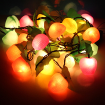 Holiday decorations LED fruit lights 3 8 meters Christmas tree decoration colorful light string Night Market flashing lights Celebration hanging lights