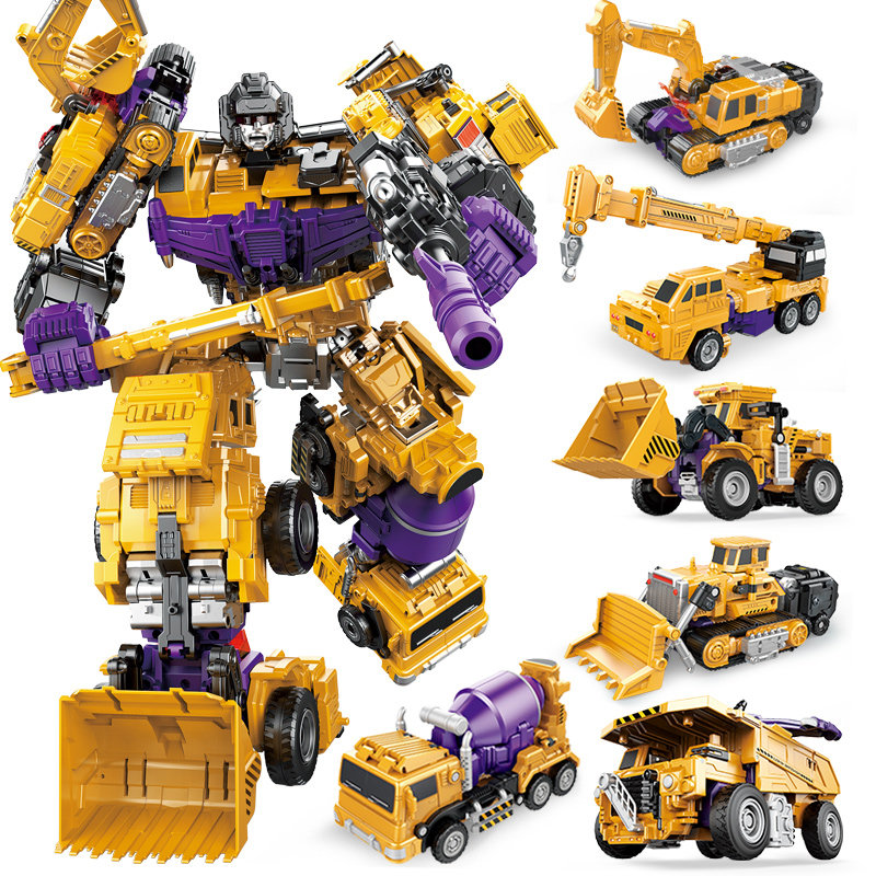 Transforming toy King Kong engineering vehicle car robot six-in-one Hercules excavator crane boy suit