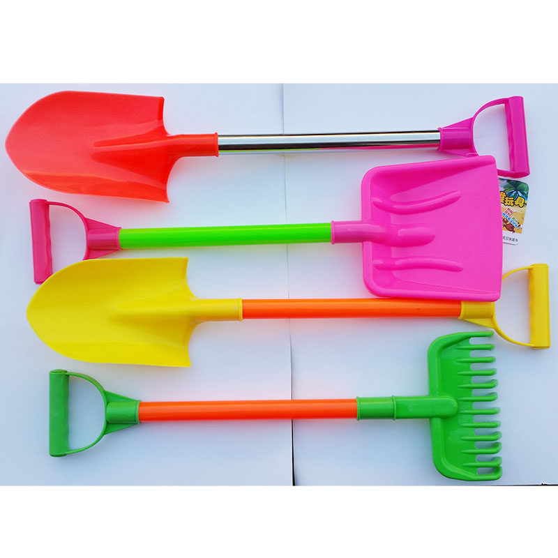 Children's beach toys large snow digging shovel shovel iron shovel play sand tool plastic shovel gardening 64cm