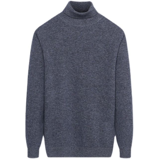 Ordos pure cashmere sweater men's turtleneck thickened sweater middle-aged winter warm base business knitted sweater