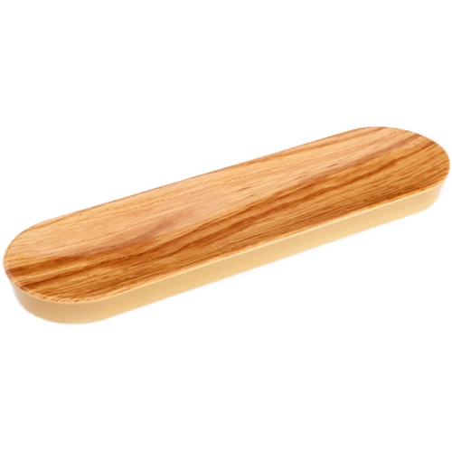 Bantamine Wood Grain Barbecue Pizza Plate Creative Sushi Flat Western Western Dining Bison Disk Handl