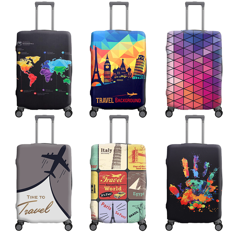 Luggage Protective Cover, Scratch-Resistant, Dust-Proof, High-Elasticity Trolley Case Cover, Simple Pattern, Special Protection for Checked Luggage Luggage Protective Cover, Scratch-Resistant, Dust-Proof, High-Elasticity Trolley Case Cover, Simple Pattern, Special Protection for Checked Luggage