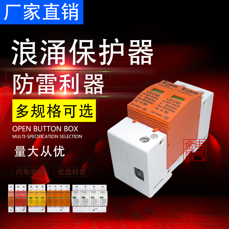Surge protector 2P lightning protector Surge protector Household lightning protection switch 220V lightning protection