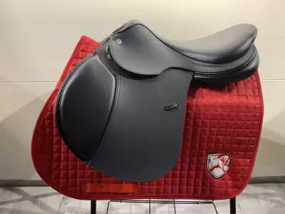 Synthetic leather obstacle saddle 17 matching water le reins tinplate iron sweat pad belly strap stirrups