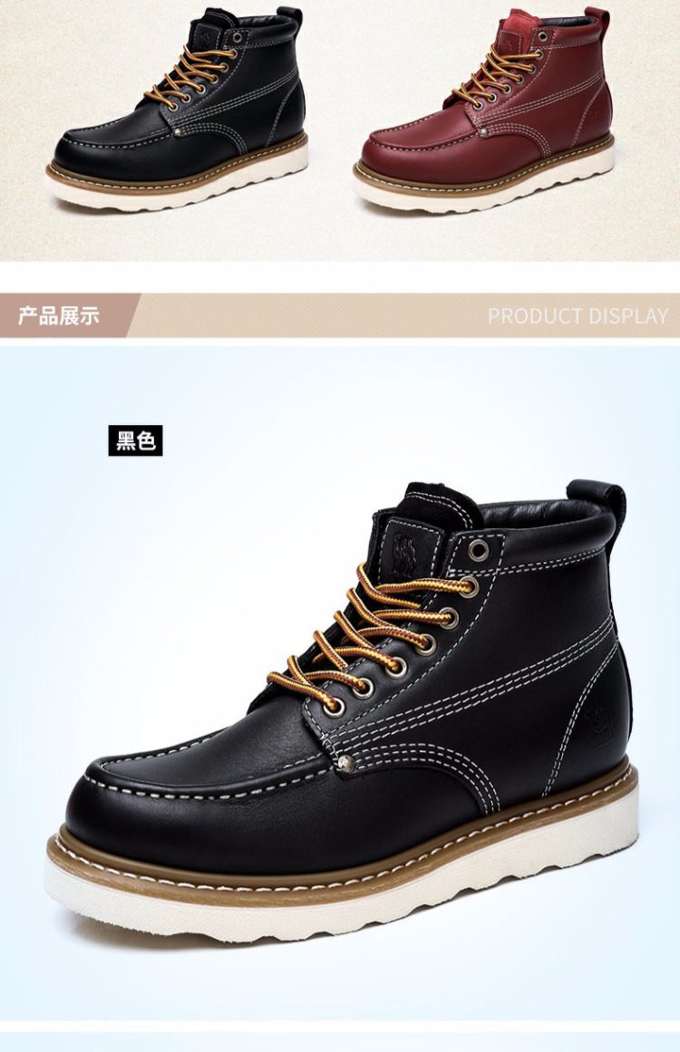 Bán giày nam Camel mùa đông Da nam ren giản dị giày cao cấp dụng cụ ủng Martin ủng ngắn ủng nam giày boot nam
