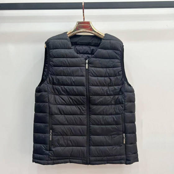 2024新款无领轻薄款男士羽绒棉马甲V领羽绒内胆大码坎肩背心外套