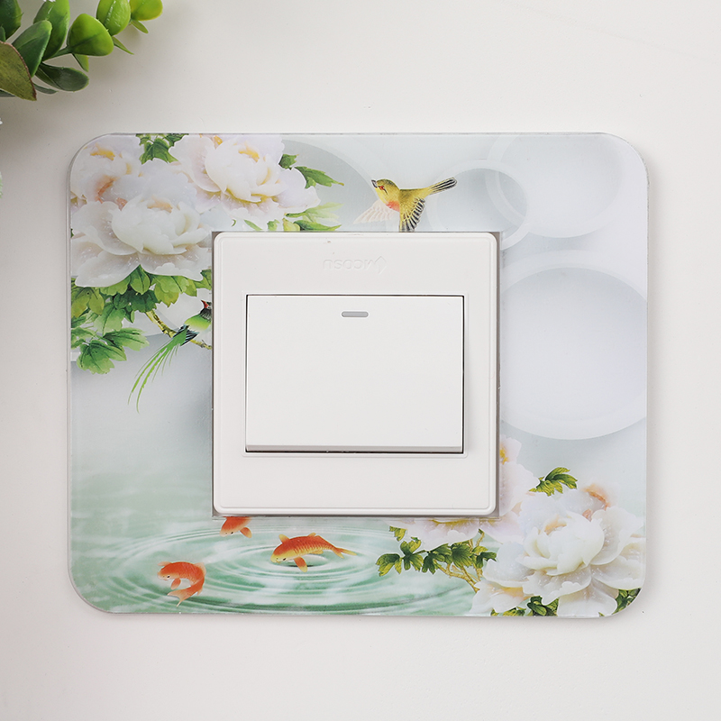Switch patch wall patch socket Decorative Protective Sleeve Acrylic 86 Double switch Living room minimalist modern light switch anti-dust cover