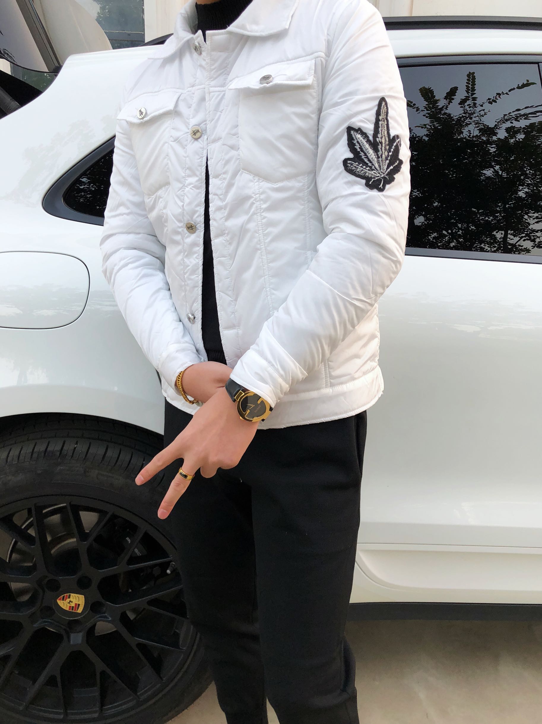 Royal Baron v nhanh tay lắc mạng đỏ với áo khoác lửng cotton nam áo khoác lửng áo khoác hoodie nam
