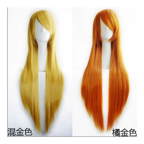 Многоцветный универсальный парик, прямые волосы, косплей, 100см