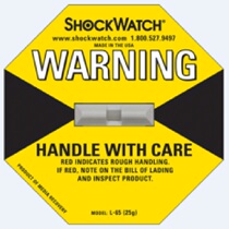 Shockproof display label sticker shockwtc25g yellow original sticker import label