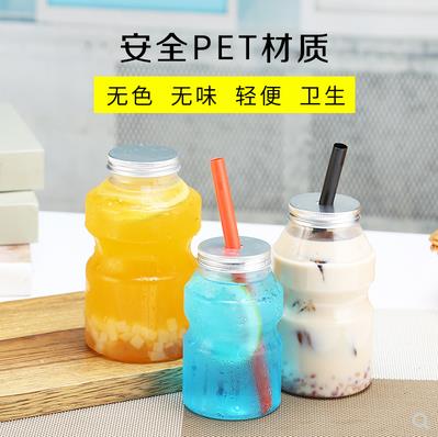 Disposable plastic cup dirty milk tea pet juice take away fat beverage bottle net red bottle vegetarian Thai tea cup