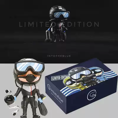 Intotheblue diver cute doll model magnetic refrigerator patch fish tank doll model car ornaments